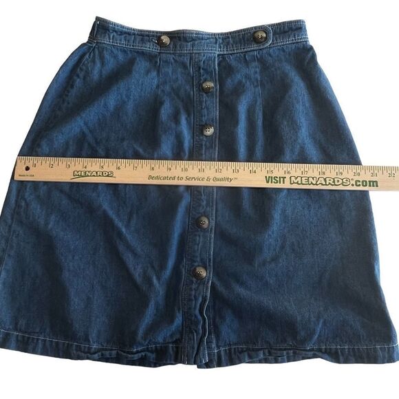 VINTAGE Orvis Denim Skirt size 10 made in USA 100% cotton - Picture 9 of 15